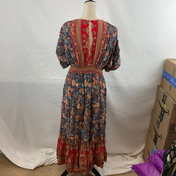 Baltic Born Floral Maxi Dress - Red and Blue - Picture 9 of 16